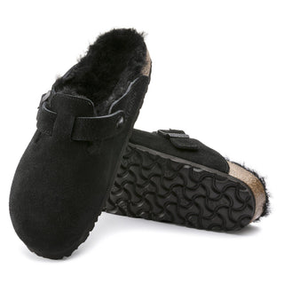 Birkenstock Boston Shearling Suede in Black