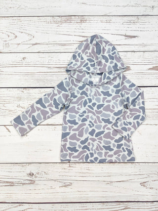 Kids Neutral Camo Printed Hoodie