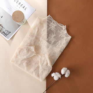 Tiffany Semi Sheer Mesh Lace Top