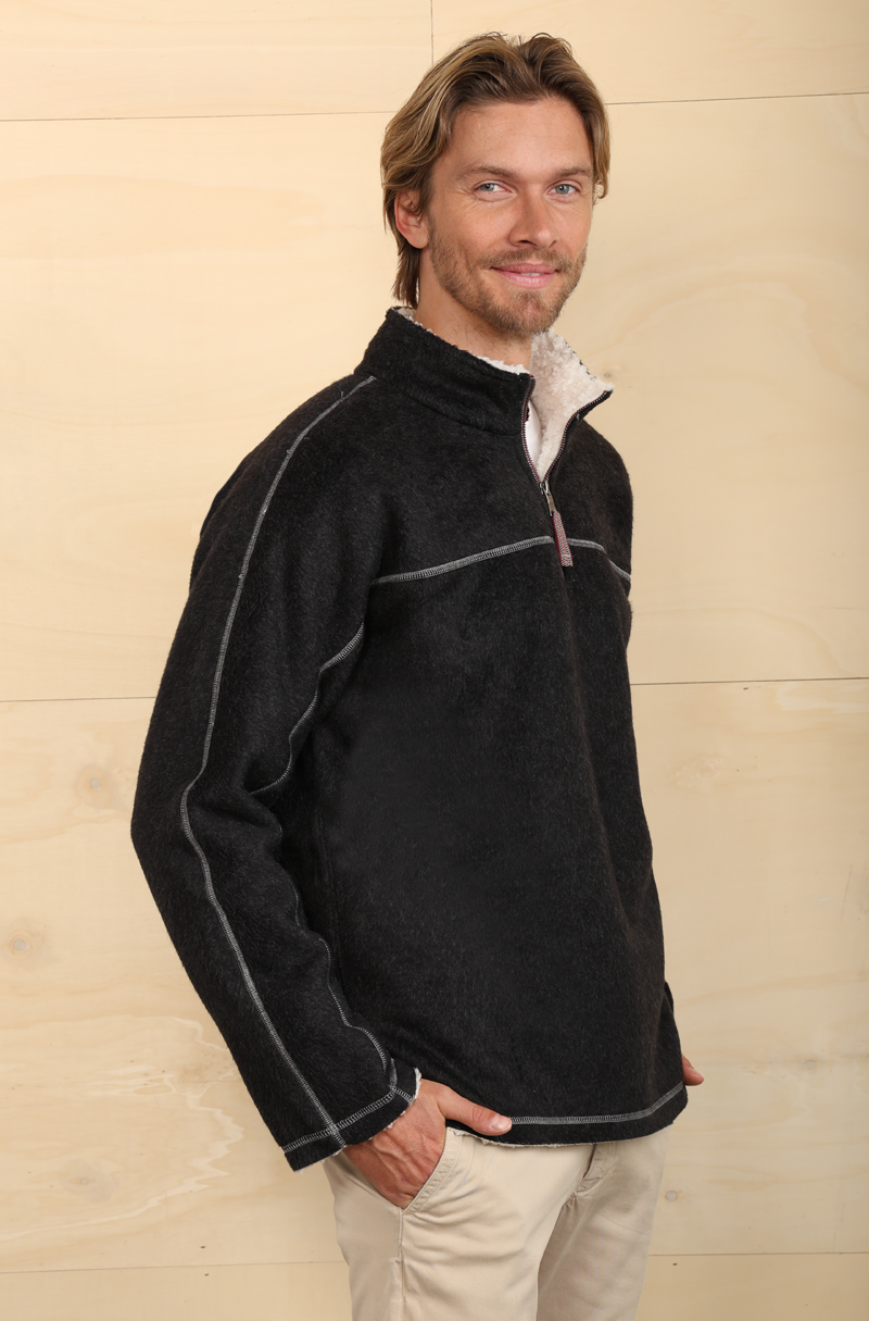 True Grit Melange Sherpa Pullover