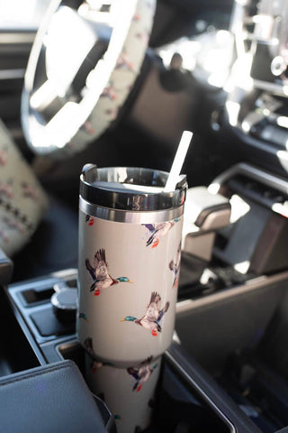 Green Duck Tumbler with Handle