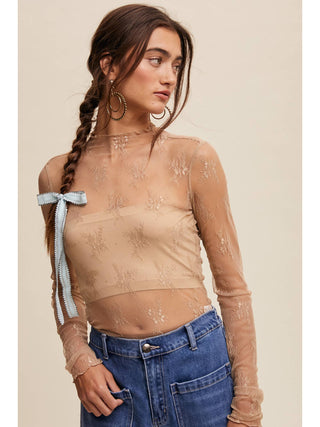 Lillian Sheer Unlined Lace Top