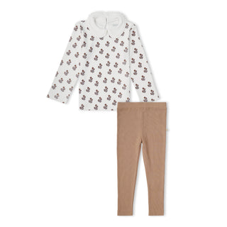 Organic Ruffle Collar Legging Set