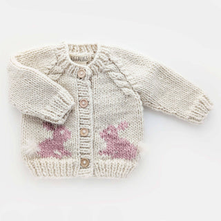 Huggalugs Rosy Pink Bunny Cardigan