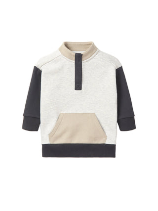 Little Bipsy Baby Colorblock Mockneck Pullover
