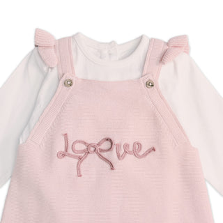 Viverano Love Embroidered Knit Dress and Bodysuit