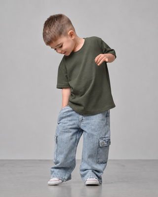 Little Bipsy Boys Green Swoop Elevated Tee