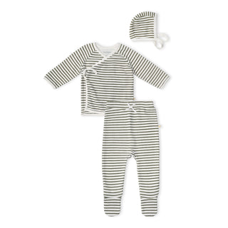 Organic Footed Kimono Olive Set