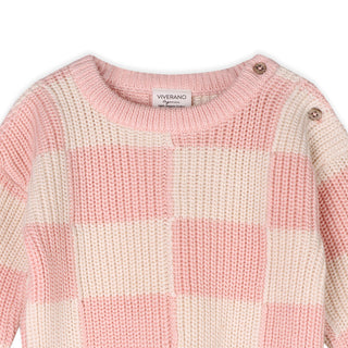 Viverano Baby Girl Cutie Pie Checkered Pullover
