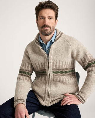 Pendleton Sawtooth Buck Lambswool Zip Cardigan