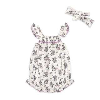 Viverano Vivian Floral Romper and Headband