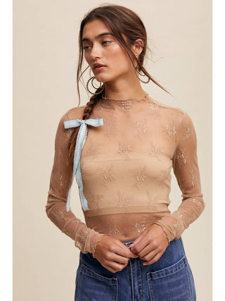 Lillian Sheer Unlined Lace Top