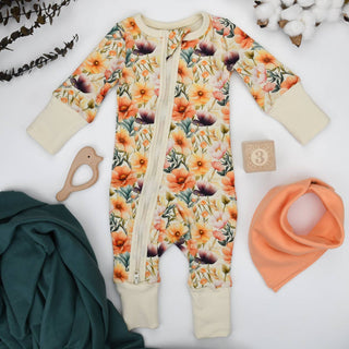 Earthy Lily Baby Pajamas