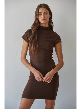 Claire Mock Neck Mini Dress