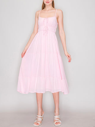 Sophia Front Tie Tiered Dress