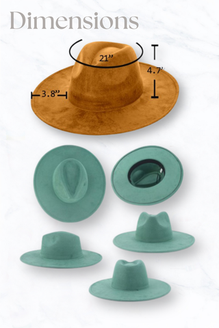 Suede Peach Top Fedora Hats