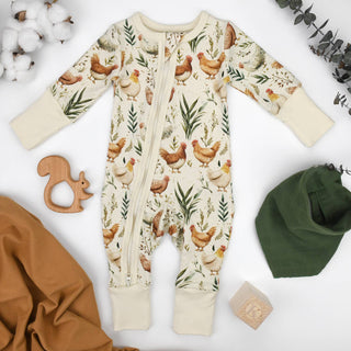 Earthy Chicory Baby Pajamas
