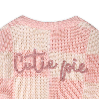 Viverano Baby Girl Cutie Pie Checkered Pullover