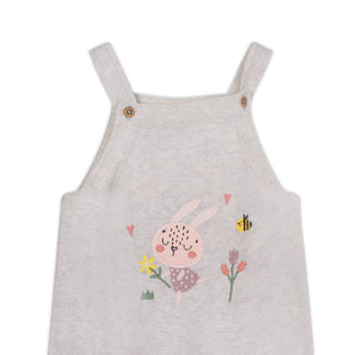 Viverano Bunny Embroidered Overall Set