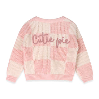 Viverano Baby Girl Cutie Pie Checkered Pullover