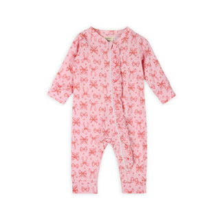 Viverano Bows Zippered Ruffle Jumpsuit