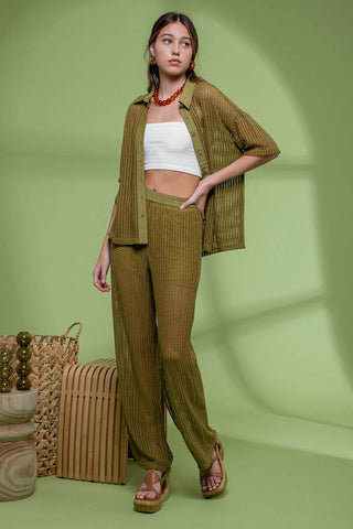 Vivianne Crochet Button Down Top