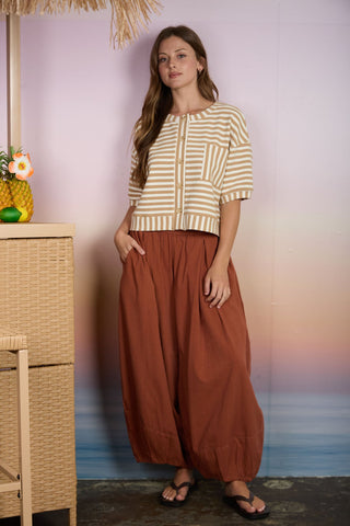 Trinity Button Down Knit Top