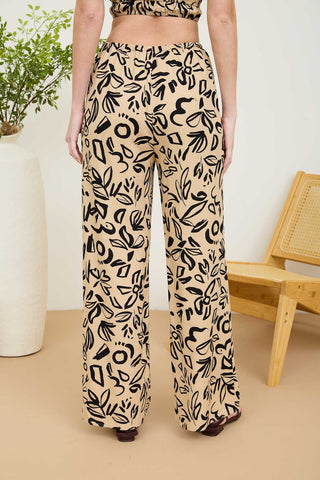 Fauna Wide Leg Linen Pant