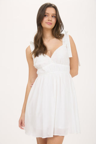 Olivia Lace Trim Mini Dress