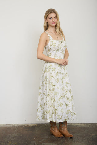 Charli Floral Tie Midi Dress