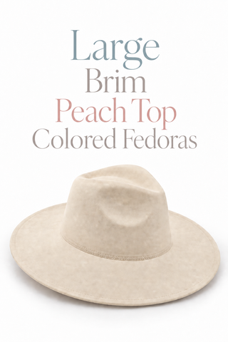 Suede Peach Top Fedora Hats