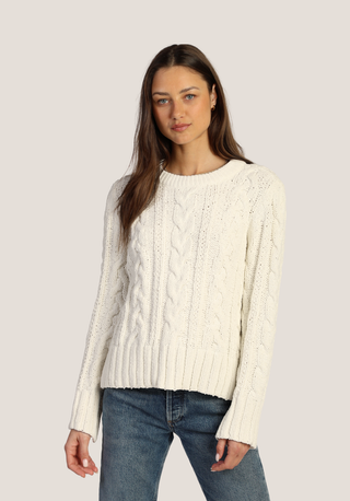 Dylan Preston Plush Cable Sweater