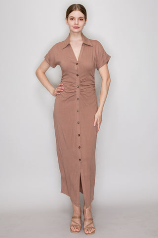 Anna Belted Long Dress