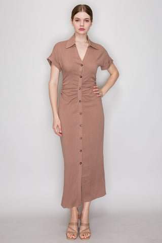 Anna Belted Long Dress