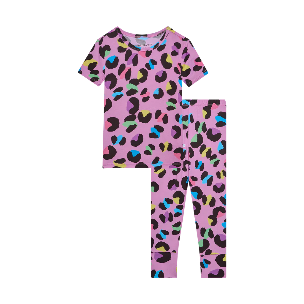 Posh Peanut Electric Leopard Pajama Set