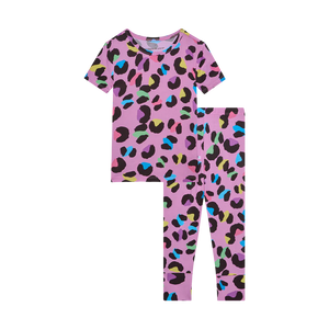 Posh Peanut Electric Leopard Pajama Set