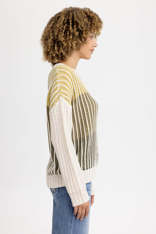 Miss Me Theresa Crocheted Crewneck