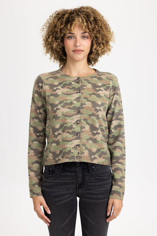 Miss Me Demi Camo Cardigan