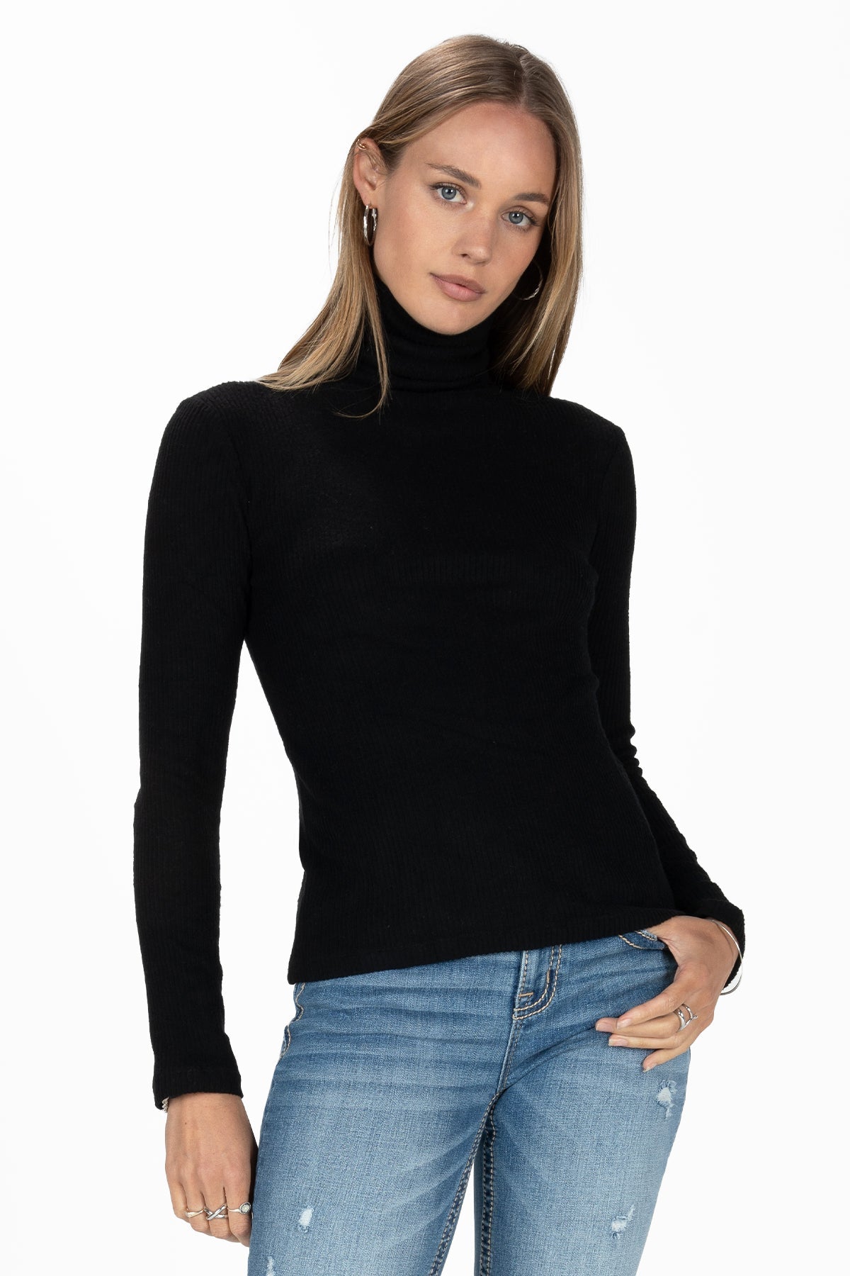 Miss Me Rhaenyra Ribbed Knit Turtleneck