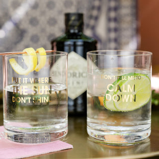 Chez Gagne Gold Foil Rocks Glass