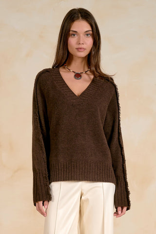 Elan Kathie Fringe Sweater