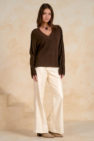 Elan Kathie Fringe Sweater
