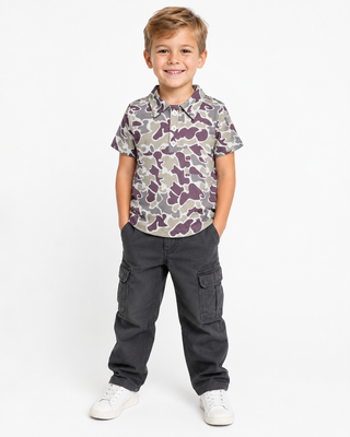 Boys Camo Hunting Polo
