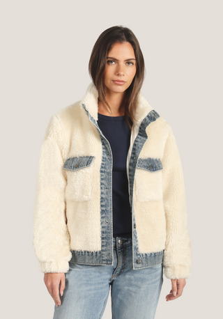 Dylan Sawyer Shearling Denim Jacket