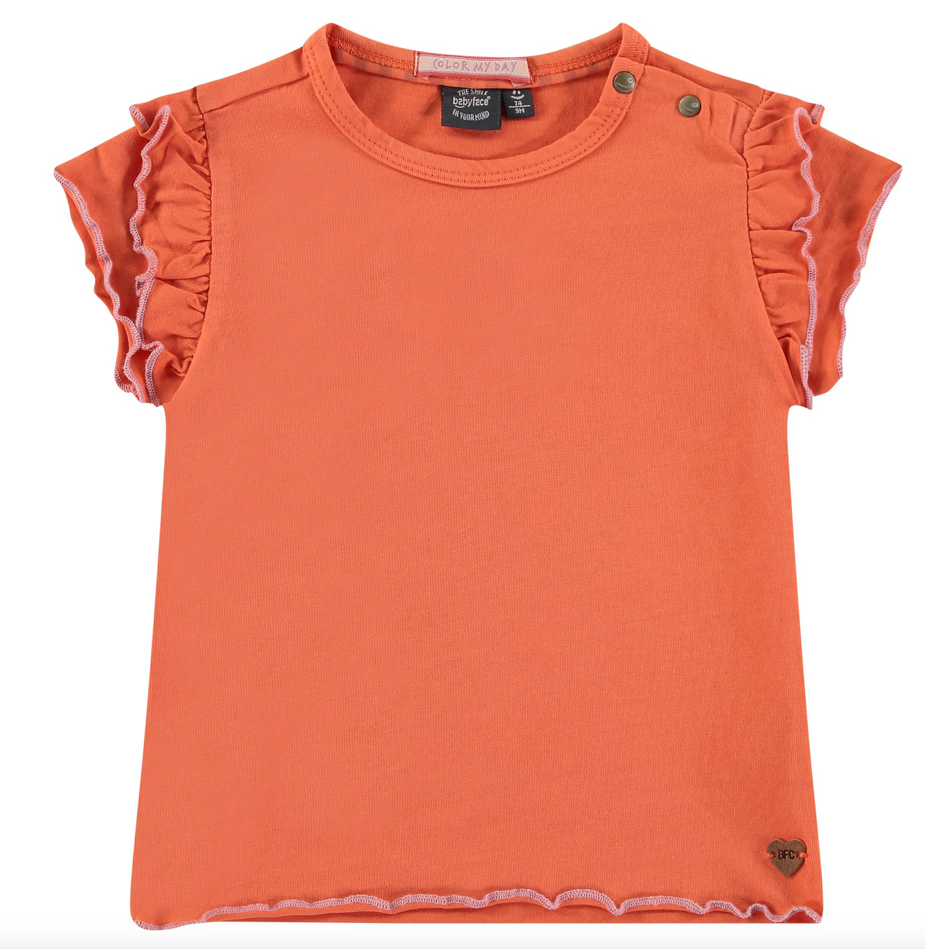 Babyface Girls Short Ruffled Sleeve Tee