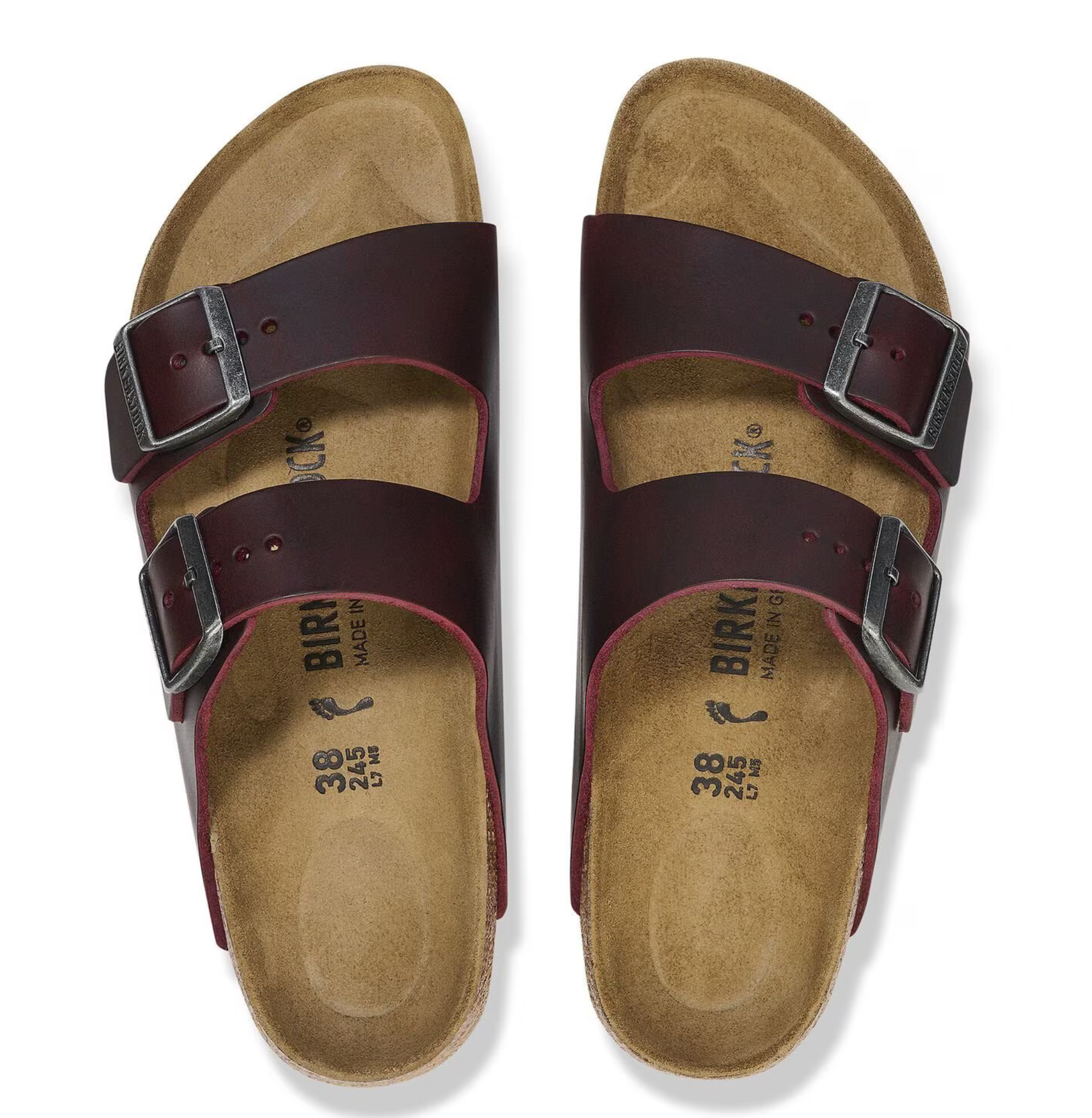 Birkenstock Arizona in Zinfandel Oiled Leather