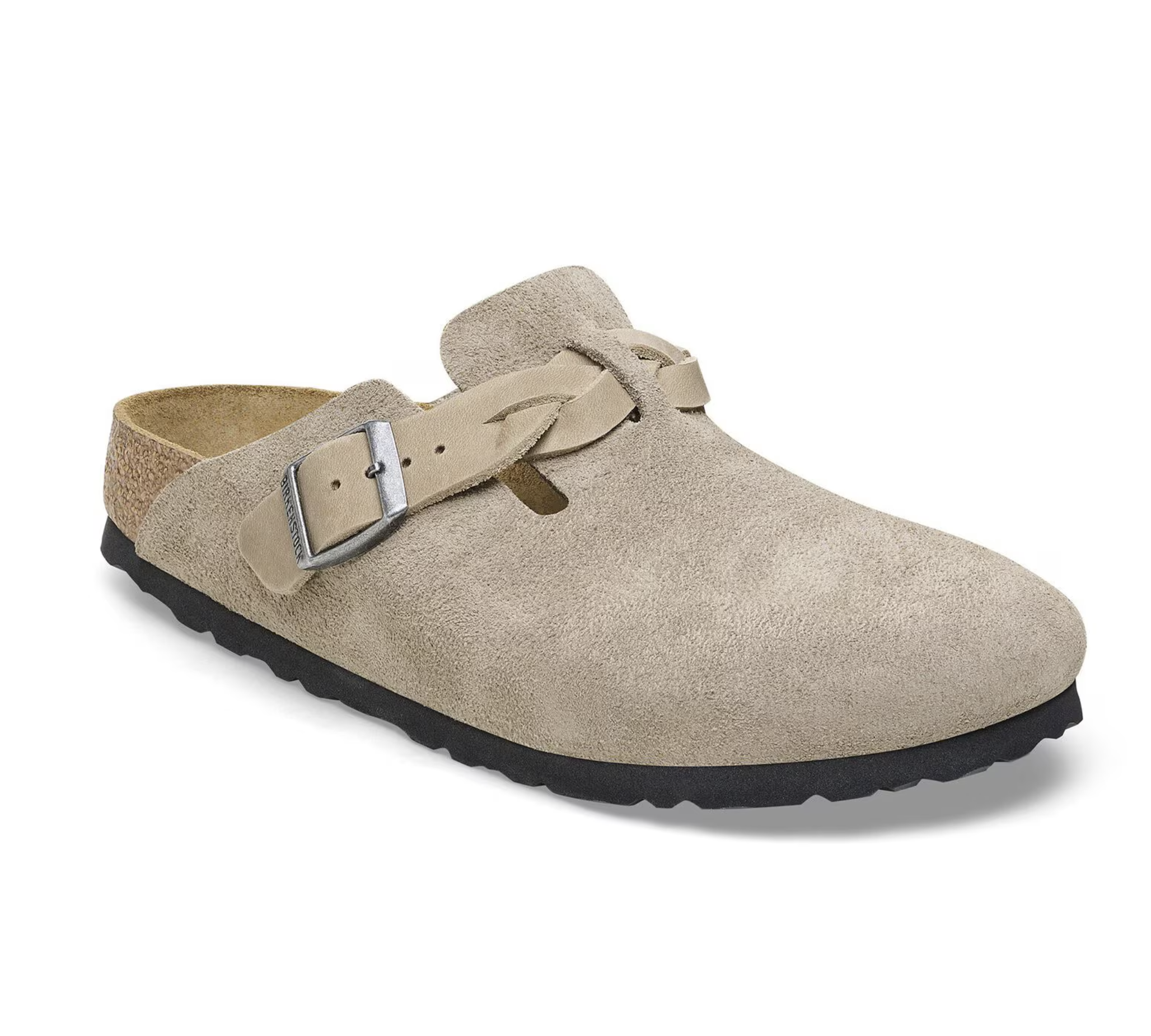 Birkenstock Boston Braided in Taupe