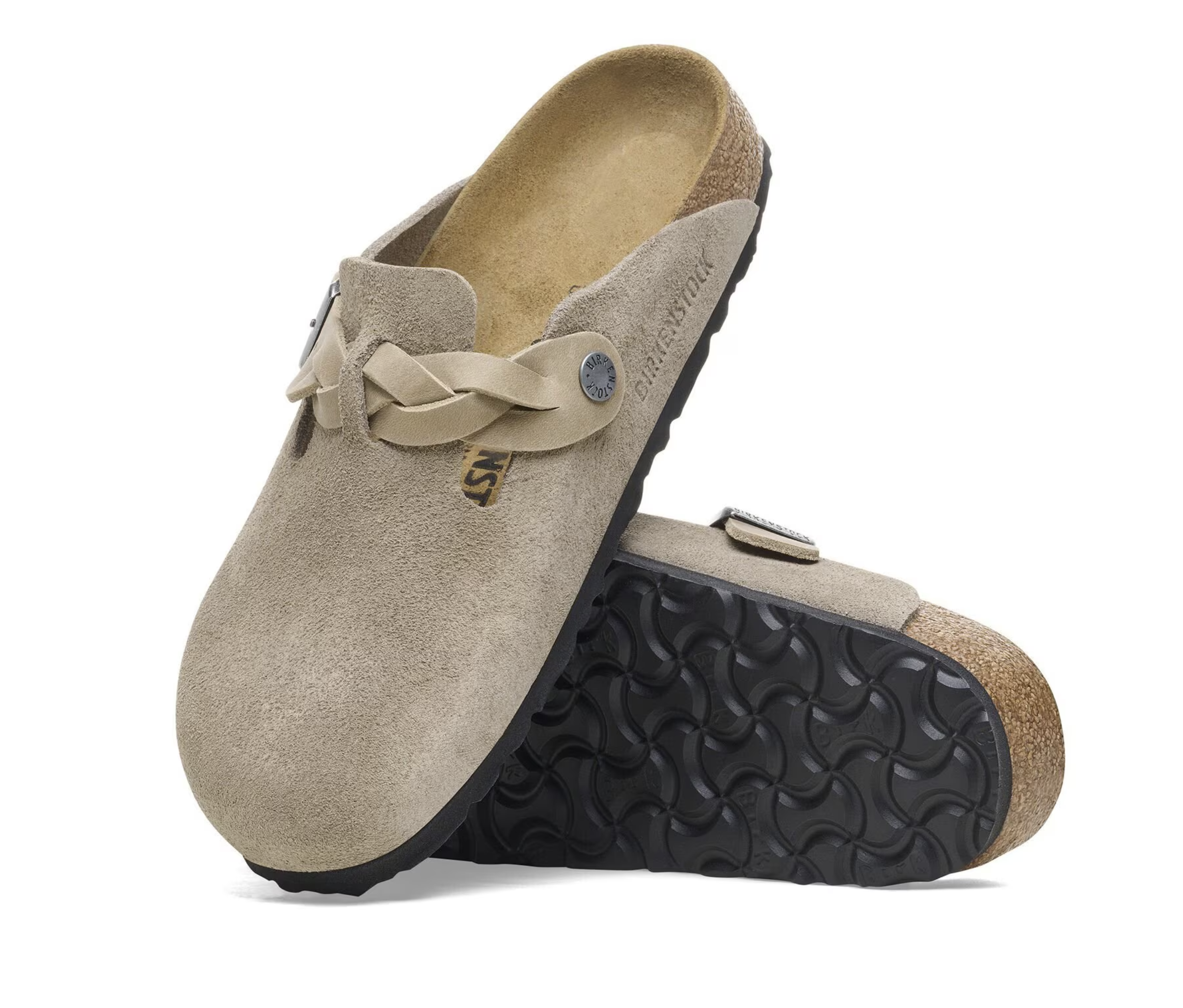 Birkenstock Boston Braided in Taupe