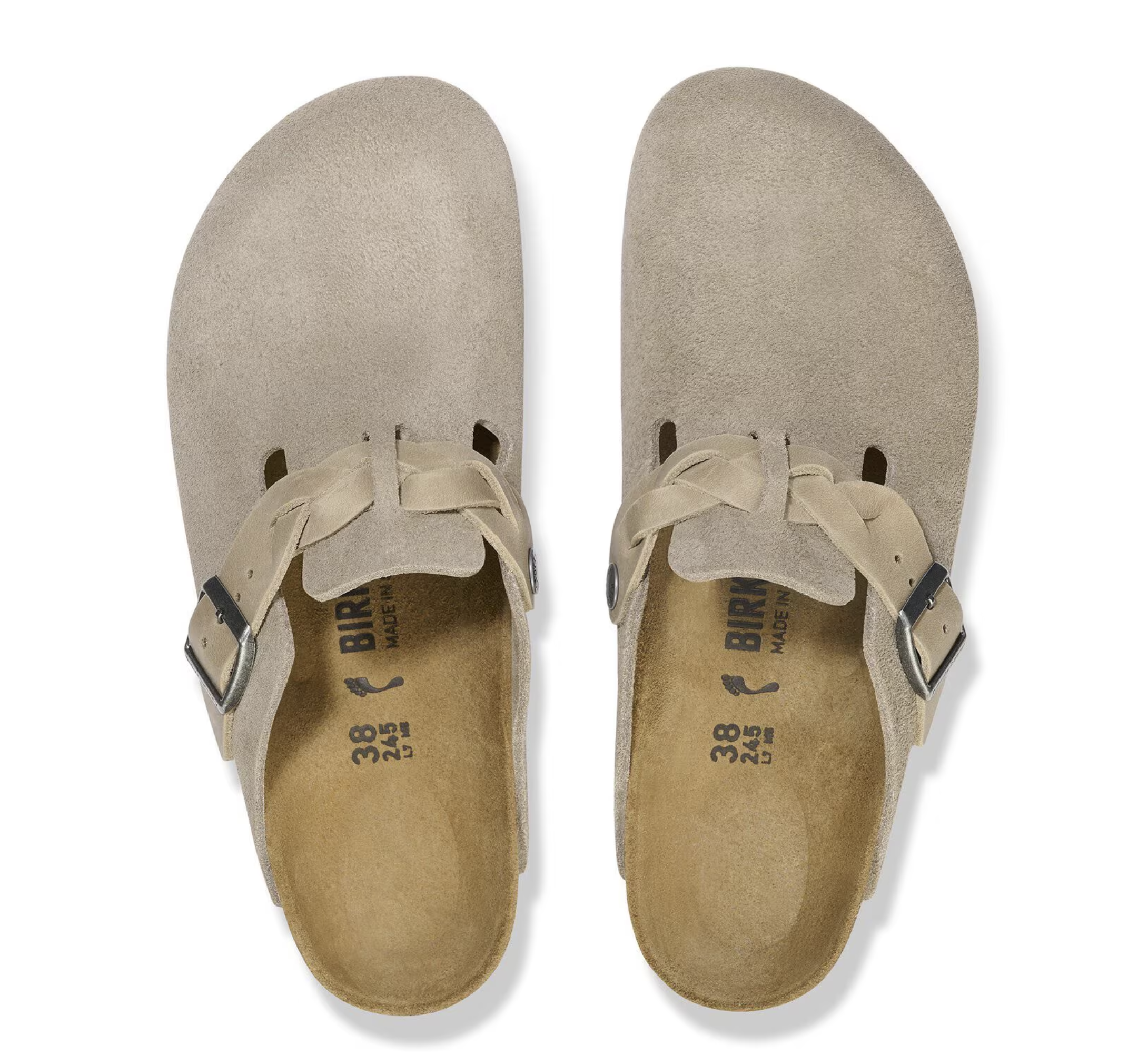 Birkenstock Boston Braided in Taupe