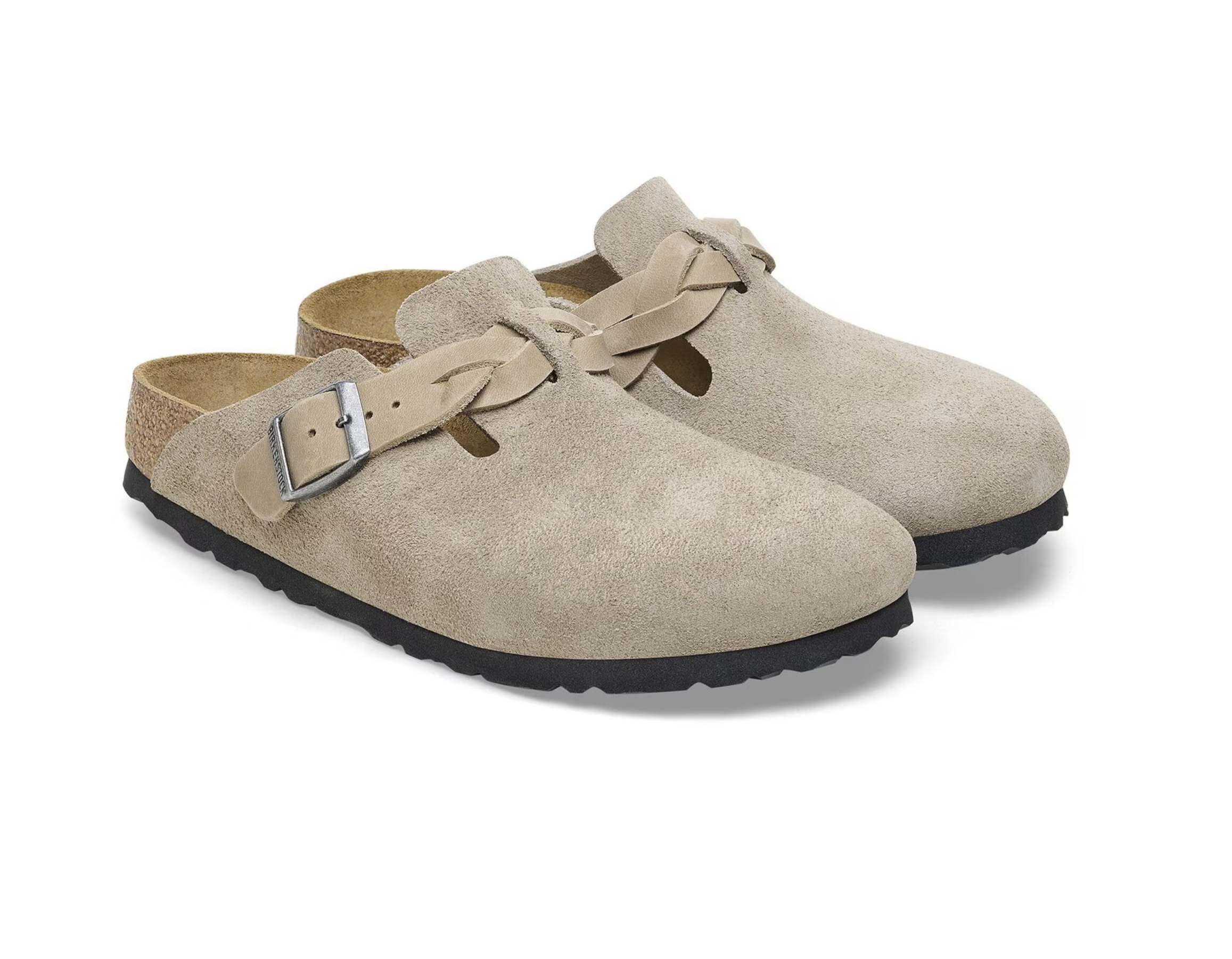 Birkenstock Boston Braided in Taupe